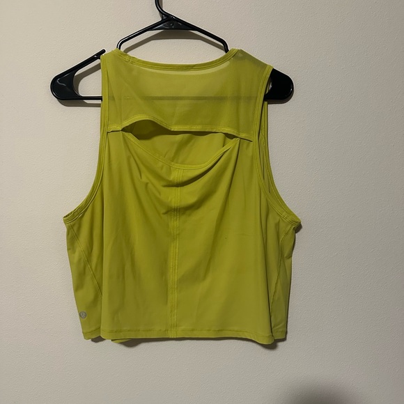 Lululemon Sculpt Tank *Cropped Yellow Pear W1CH5S fits like a 10 - Picture 4 of 8